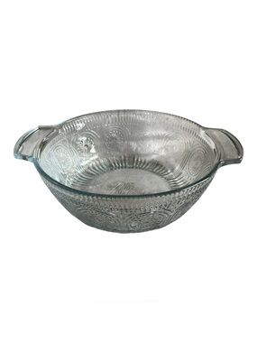 The Pioneer Woman 2.5 Qt. Pressed Glass Serving Bowl with Handles - Clear